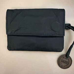 Wanderers dark teal leather coin purse